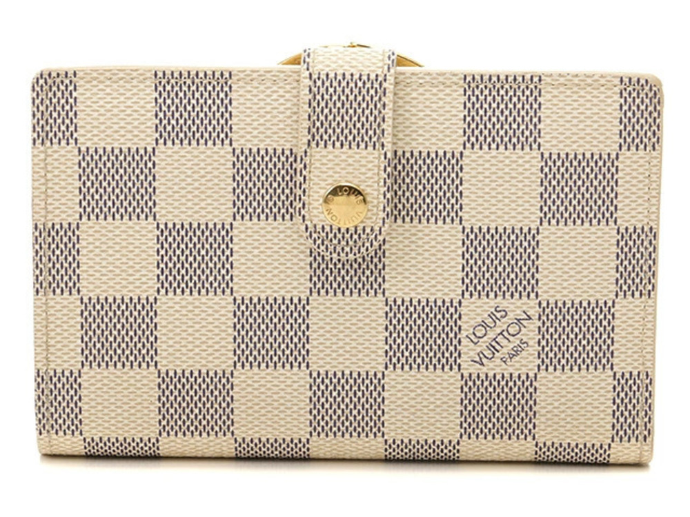 LOUIS VUITTON Wallet Accessories Portefeuille Viennois Damier Azur White